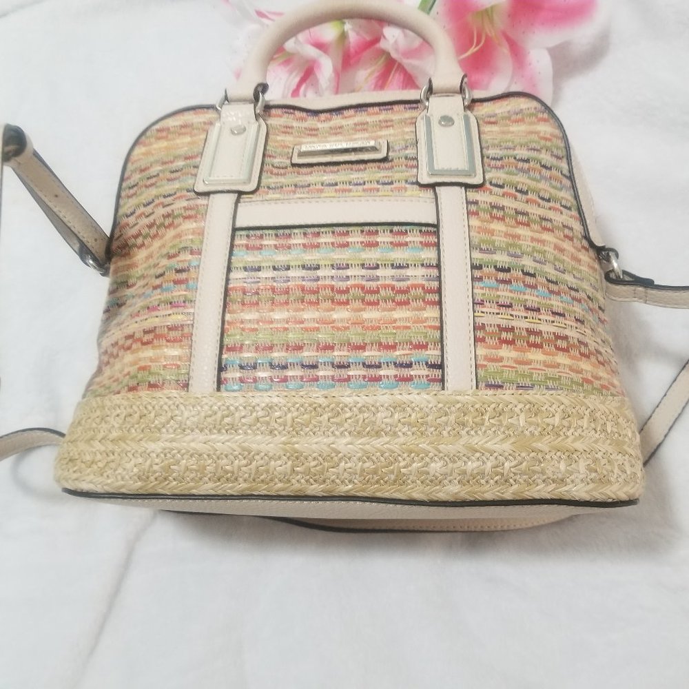 Dana Buchman Faux Leather Woven Tote  NWOT